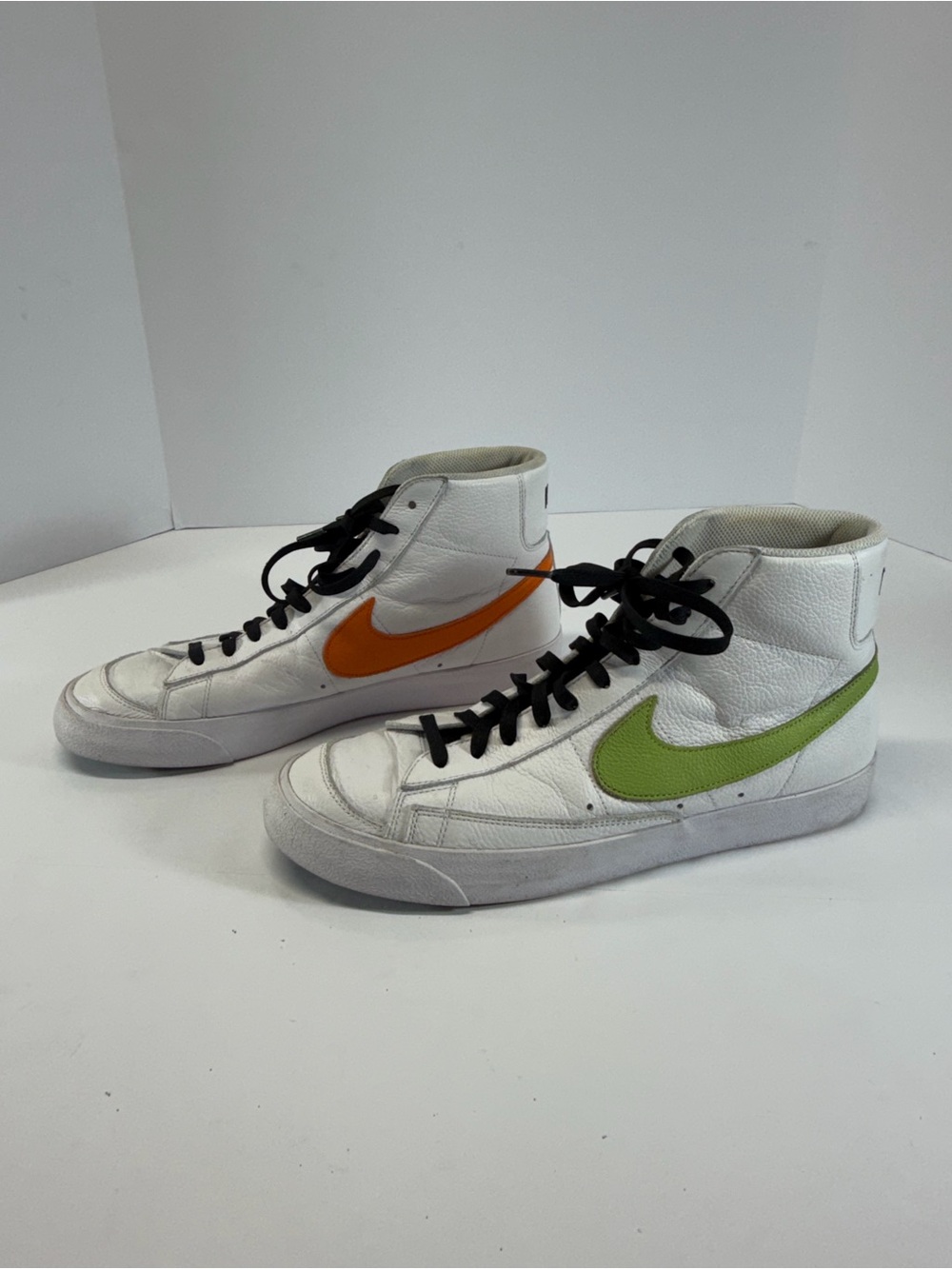 Nike Blazer Mid '77 "Nike By You" Custom White Leather Sneakers Men's 12